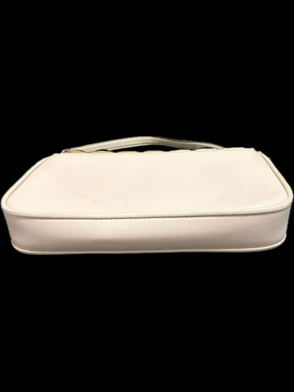 Michael Kors Cream Shoulder Bag with Gold Pyramid Studs Great Condition 11 by 7